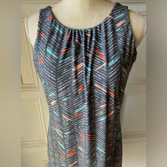 ❌SOLD❌ PRANA SKYPATH DRESS CHALKBOARD SKETCH LARGE ACTIVE SUSTAINABLE BRAND - Picture 3 of 8